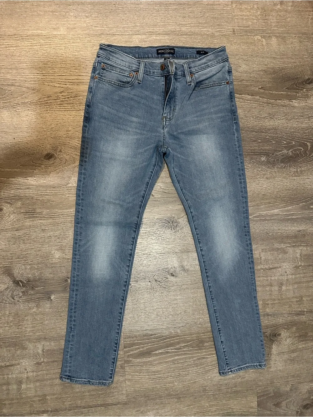 J.Crew‎ Mercantile Flex Skinny Jeans Size 30 Light Wash Stretch Denim